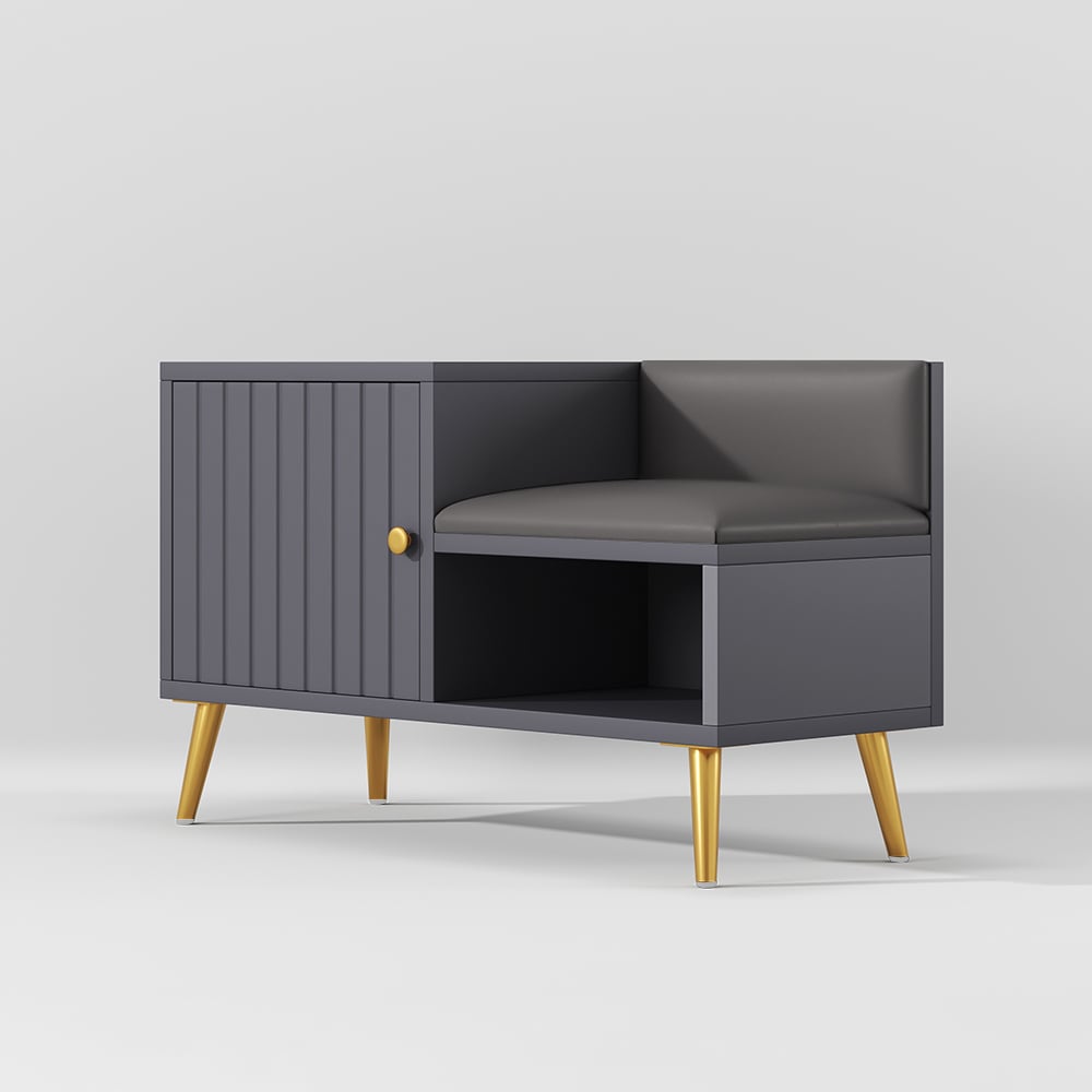 HMR - Yellar Series Modern 31" Shoe Rack Bench