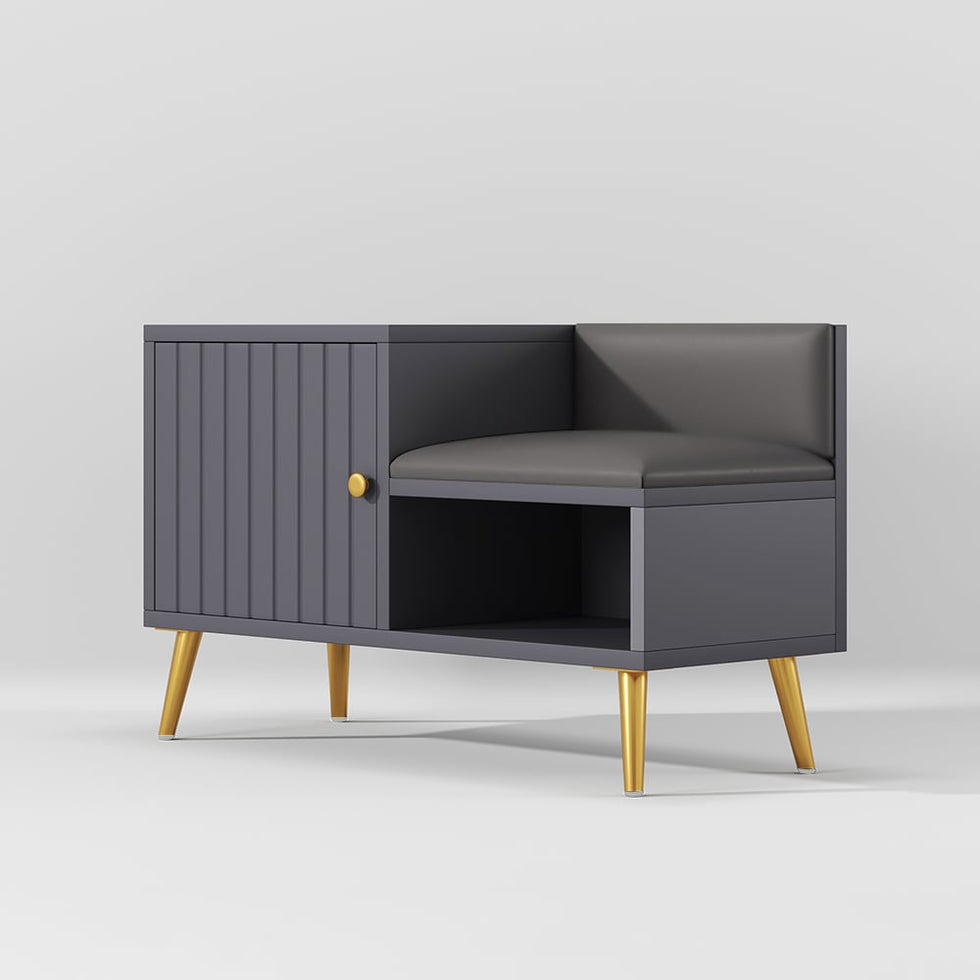 HMR - Yellar Series Modern 31" Shoe Rack Bench