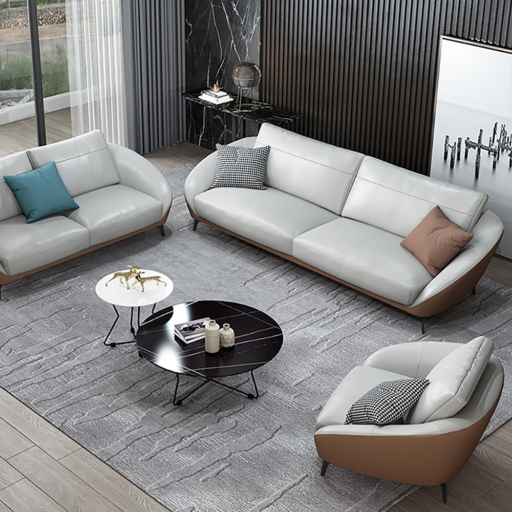 HMR - Leath-Aire Upholstered 3-Seater Sofa in 79"W, White