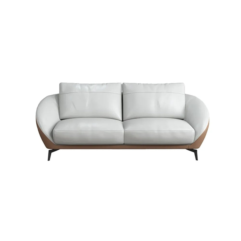 HMR - Leath-Aire Upholstered 3-Seater Sofa in 79"W, White