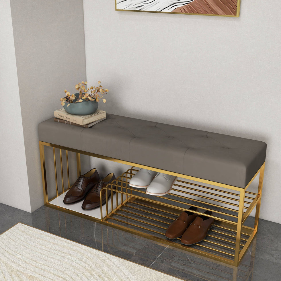 HMR - Bench with Velvet Upholstered