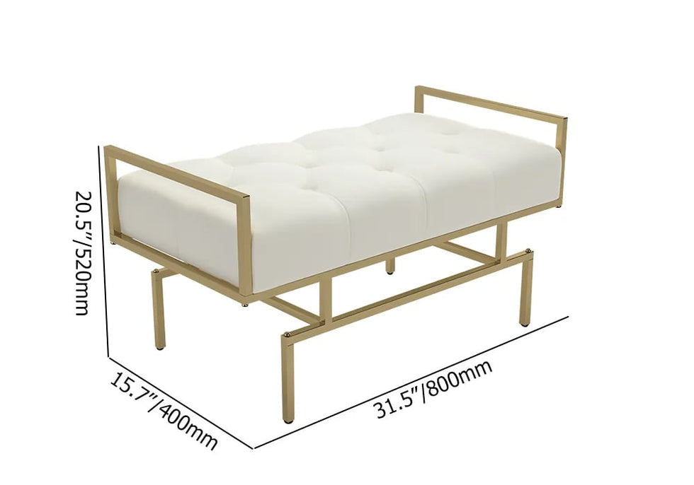 HMR - Modern Bench with Leather Upholstered