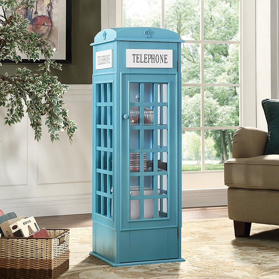 HMR - Phone Booth-Shaped Retro Kid's Bookcase