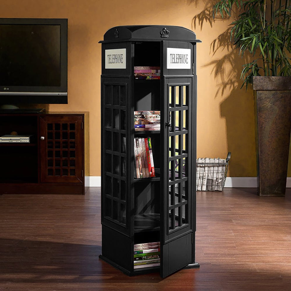 HMR - Phone Booth-Shaped Retro Kid's Bookcase