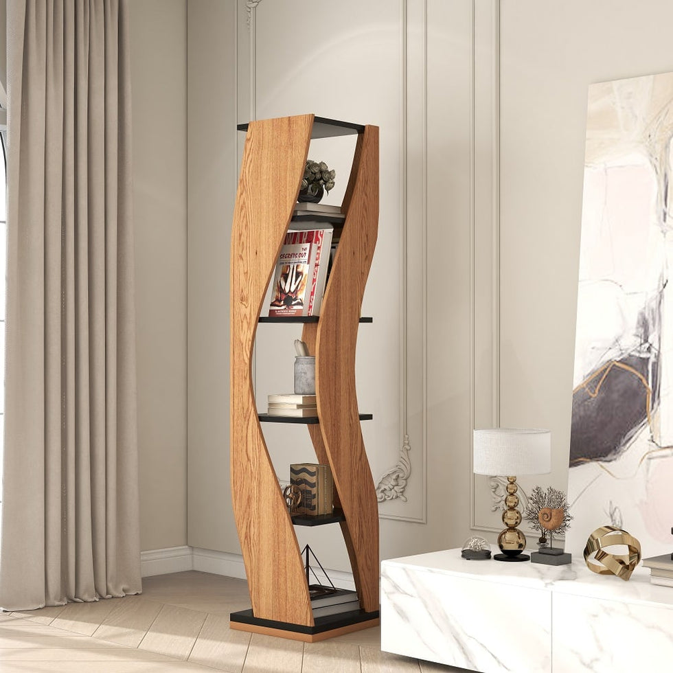 HMR - Loft Geometric Narrow Bookshelf