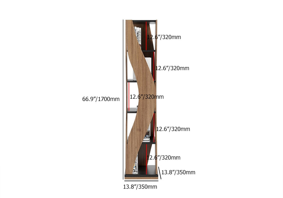 HMR - Loft Geometric Narrow Bookshelf