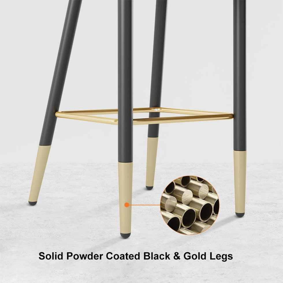 HMR - Modern 43" Bar Stools with Velvet Upholstery