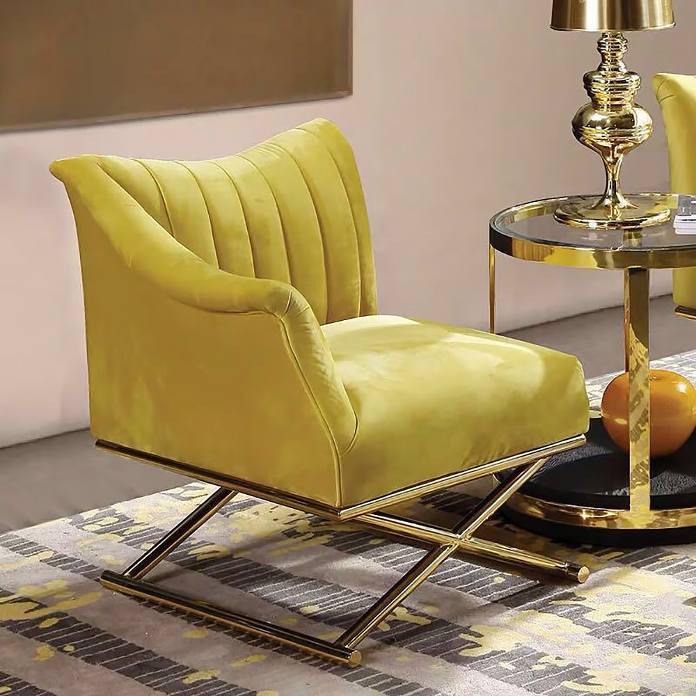 HMR - Accent Chair with Velvet Upholstery