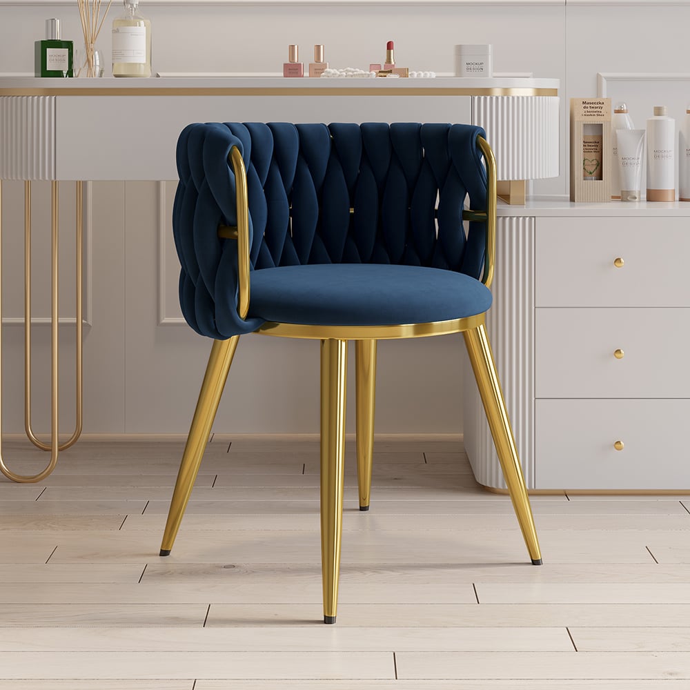 HMR - Sweave Nordic Barrel Dining Chair with Velvet Upholstery (Set of 1)