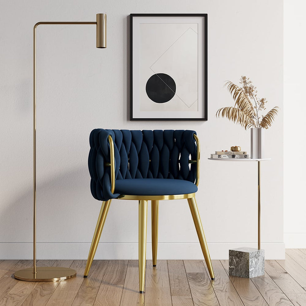 HMR - Sweave Nordic Barrel Dining Chair with Velvet Upholstery (Set of 1)