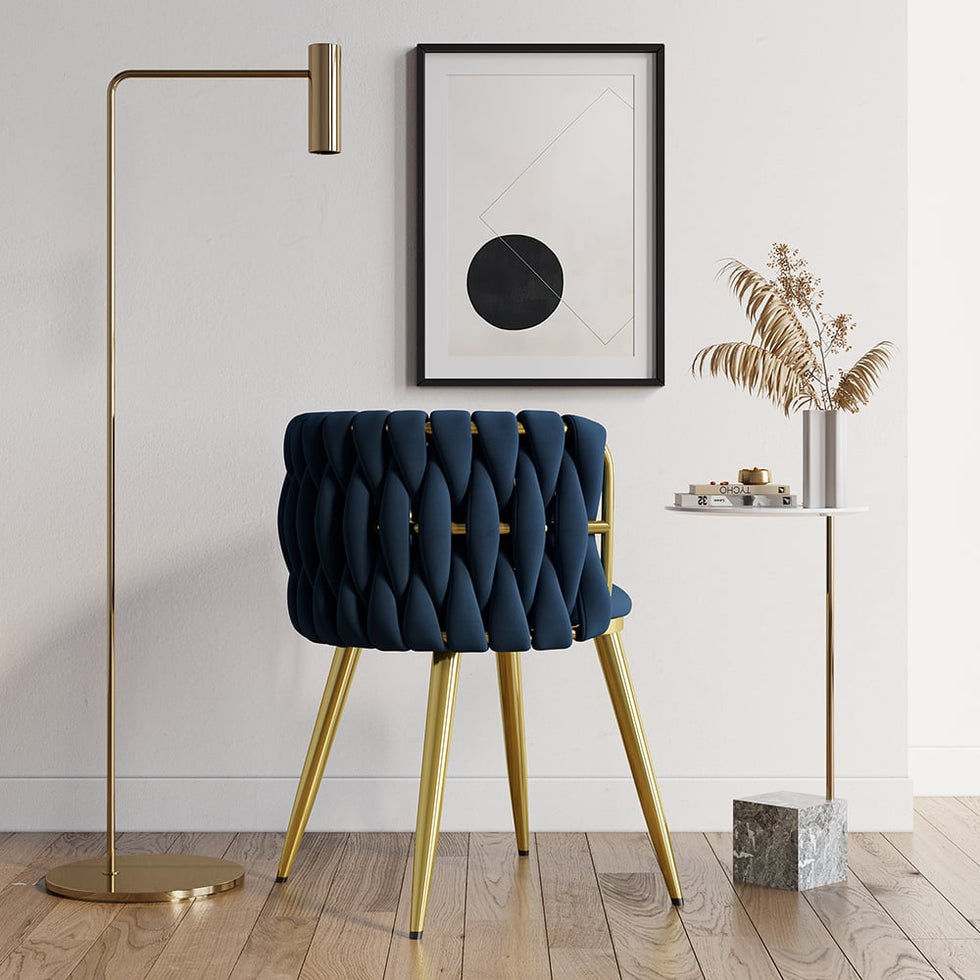 HMR - Sweave Nordic Barrel Dining Chair with Velvet Upholstery (Set of 1)