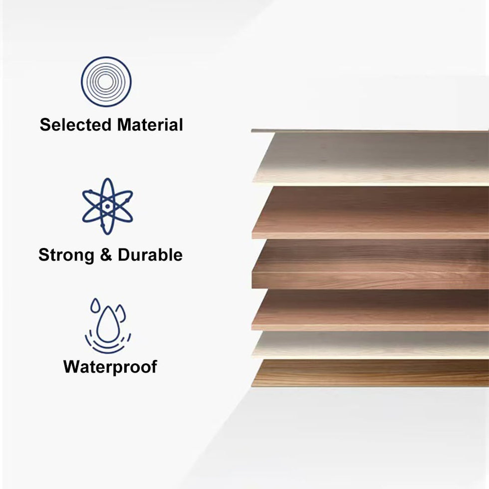 HMR - 35" Faux Marble Floating Bathroom Vanity with Single Ceramic Sink in Black