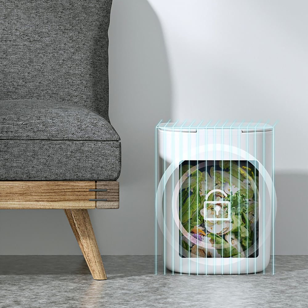 HMR - Intelligent Touchless Sensor Trash Can with Odor-Absorbing Deodorizer Area