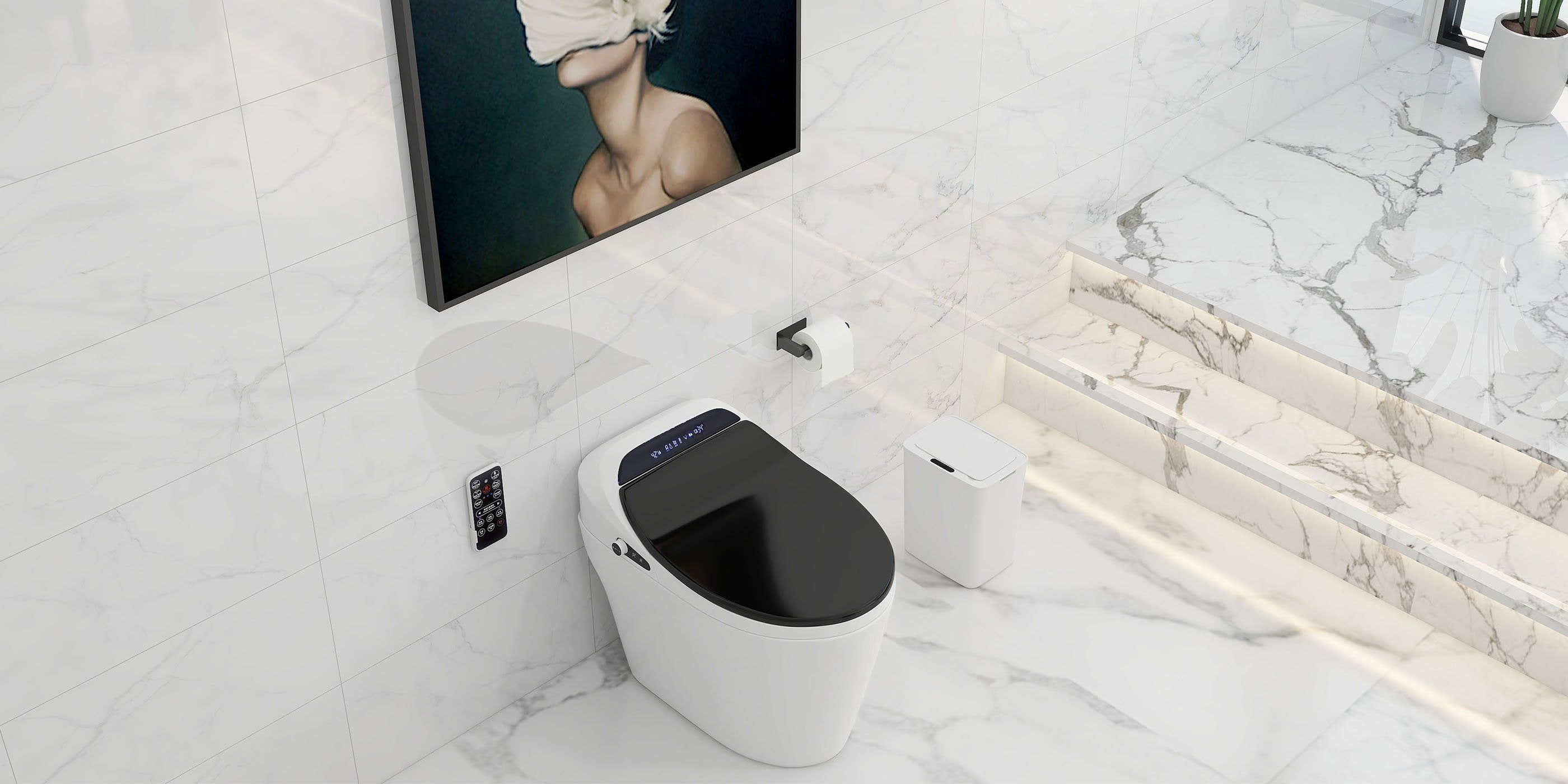 HMR - Intelligent Touchless Sensor Trash Can with Odor-Absorbing Deodorizer Area