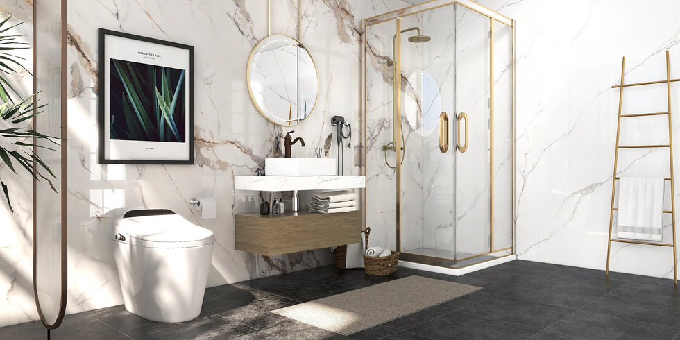 HMR - Modern Freestanding Bath Ladder Storage Towel Rack