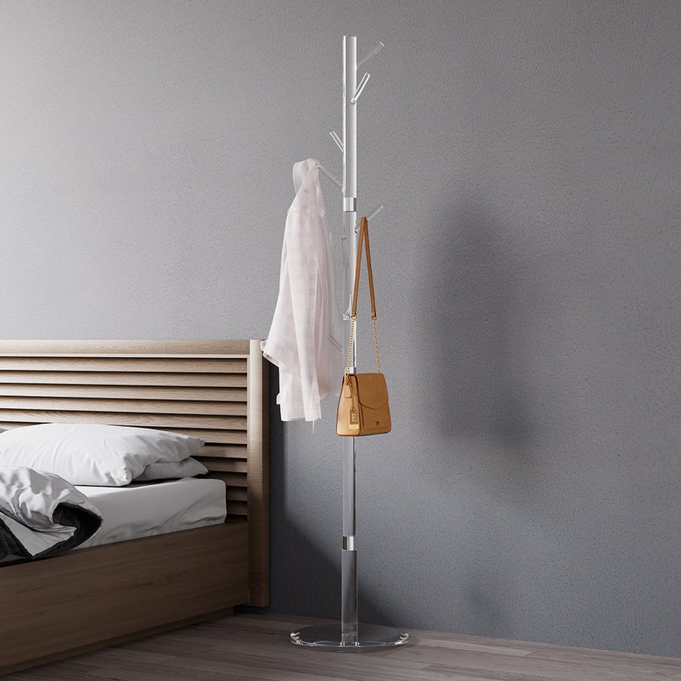 HMR - Minimalist 61" Tree Coat Rack Stand with 8 Hooks