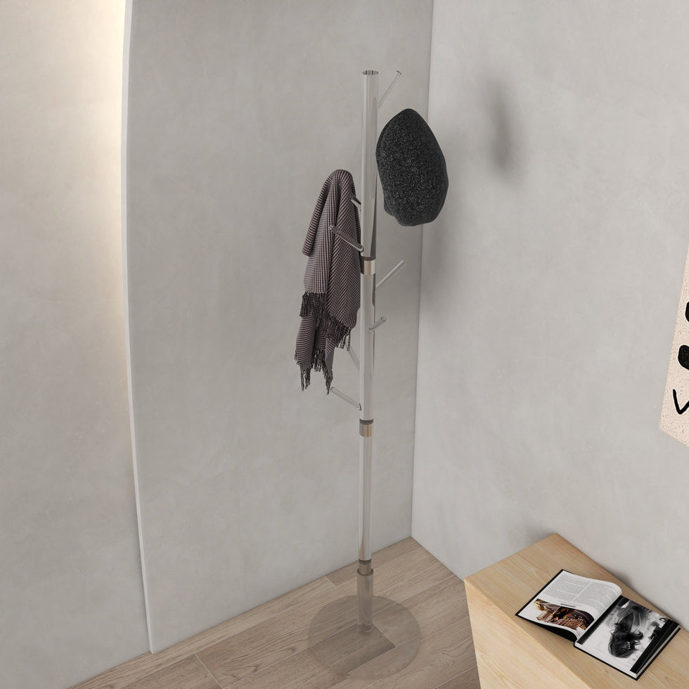 HMR - Minimalist 61" Tree Coat Rack Stand with 8 Hooks