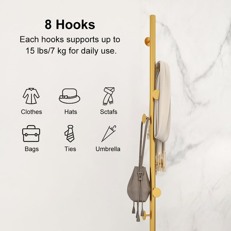 HMR - Modern Coat Rack with Button Hooks