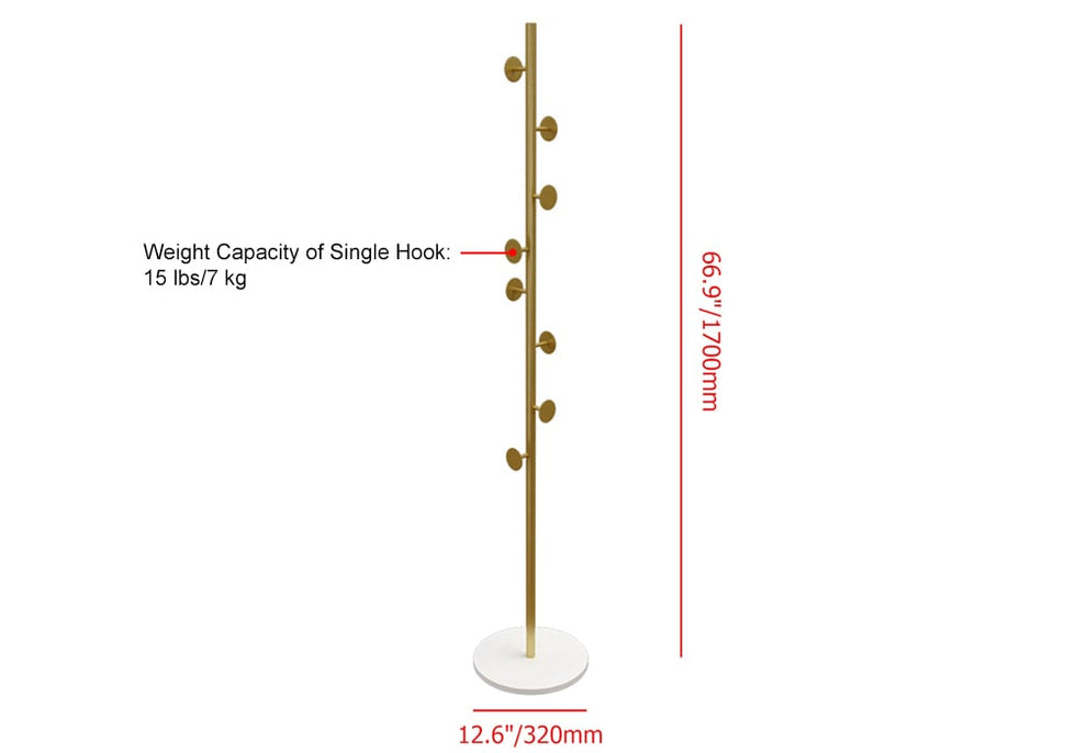 HMR - Modern Coat Rack with Button Hooks