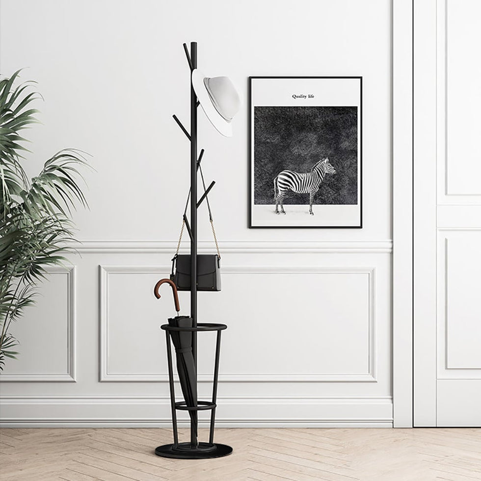 HMR - 67'' Coat Rack with Umbrella Rack Base
