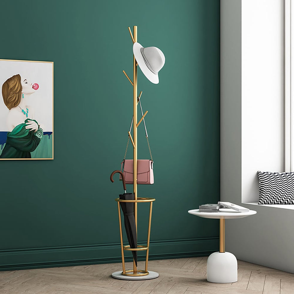 HMR - 67'' Coat Rack with Umbrella Rack Base