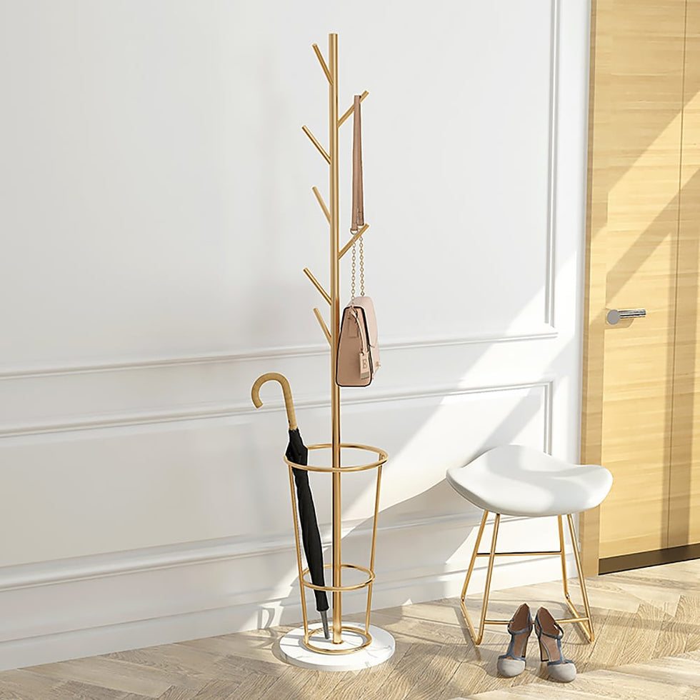HMR - 67'' Coat Rack with Umbrella Rack Base