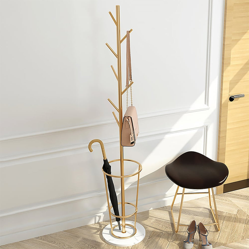 HMR - 67'' Coat Rack with Umbrella Rack Base