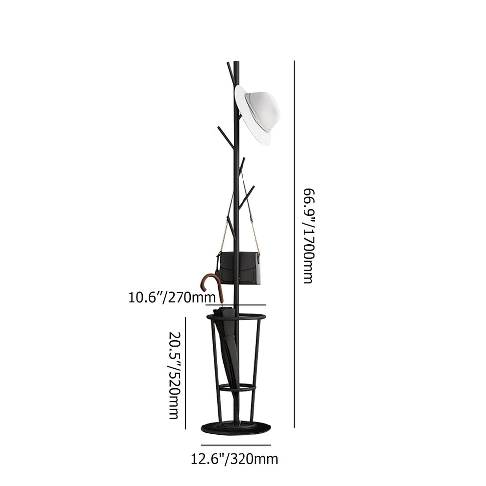 HMR - 67'' Coat Rack with Umbrella Rack Base