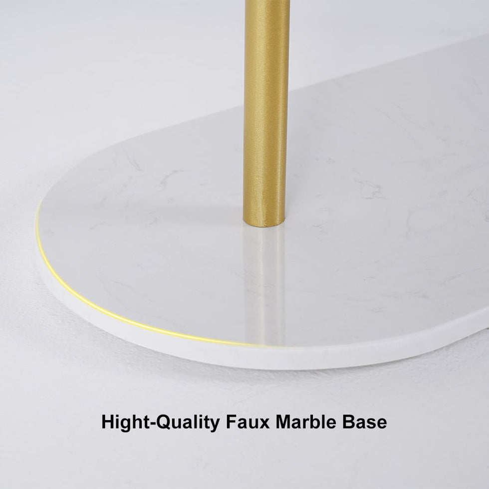 HMR - Modern Freestanding Rail Cloth Rack with Marble Base