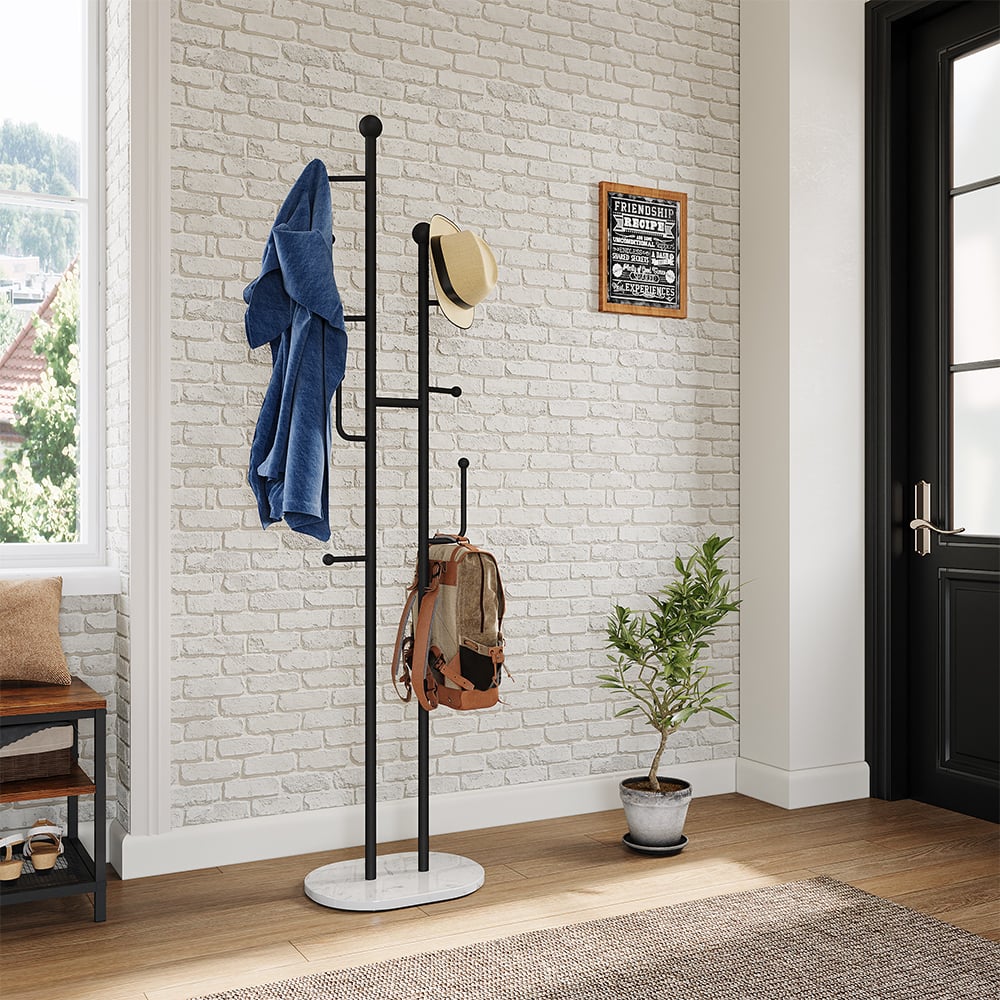 HMR - Standing Coat Rack with 7 Hooks