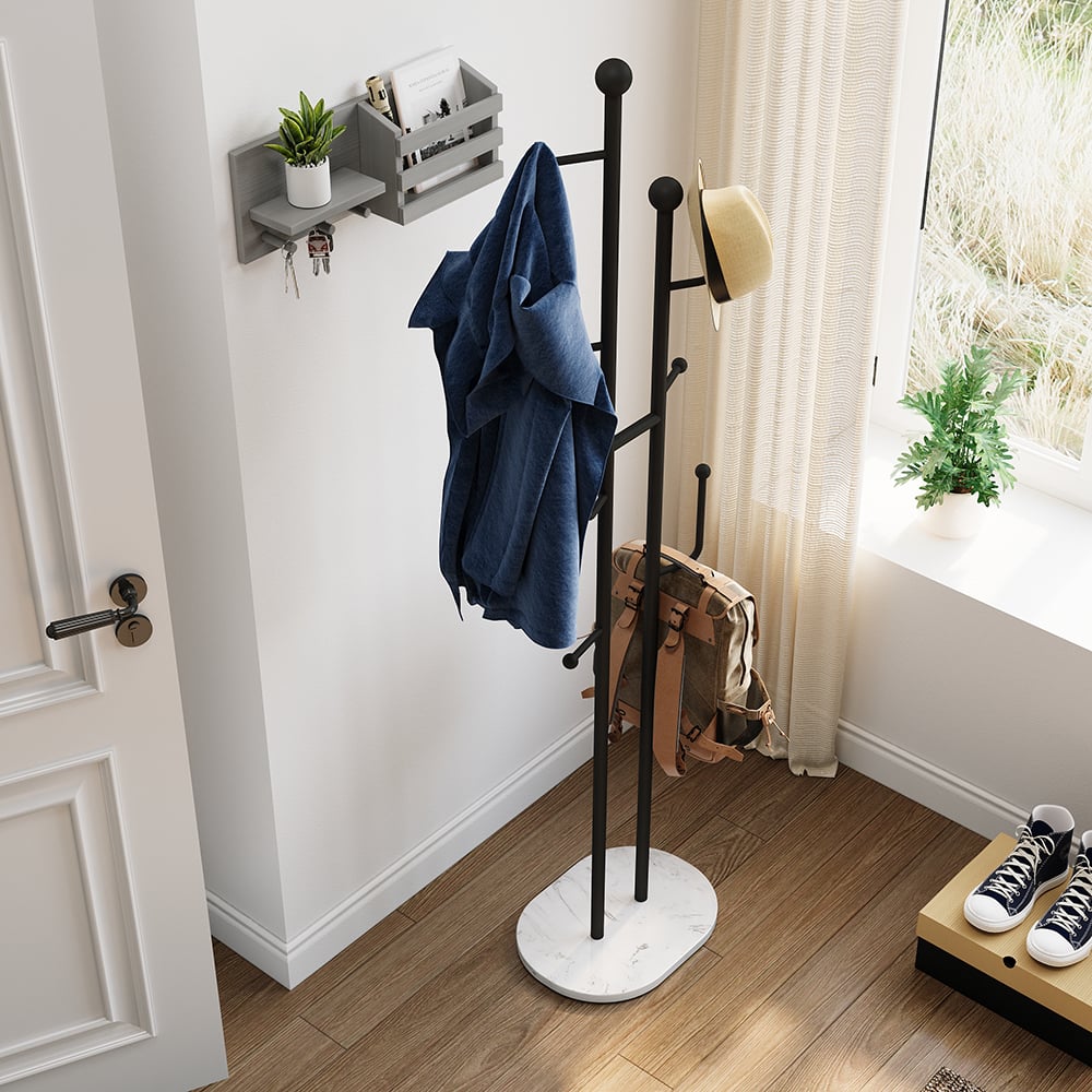 HMR - Standing Coat Rack with 7 Hooks
