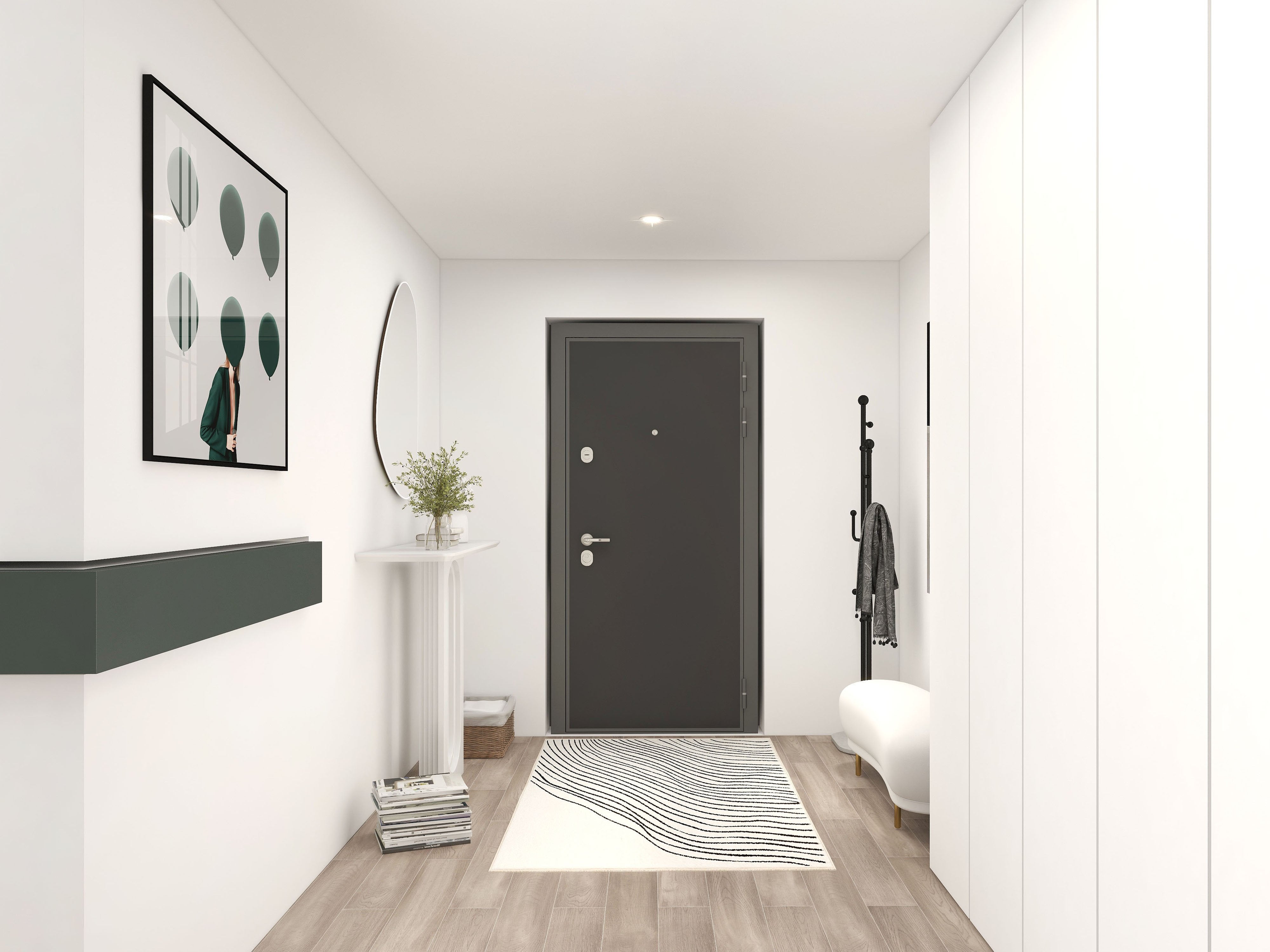 HMR - Standing Coat Rack with 7 Hooks