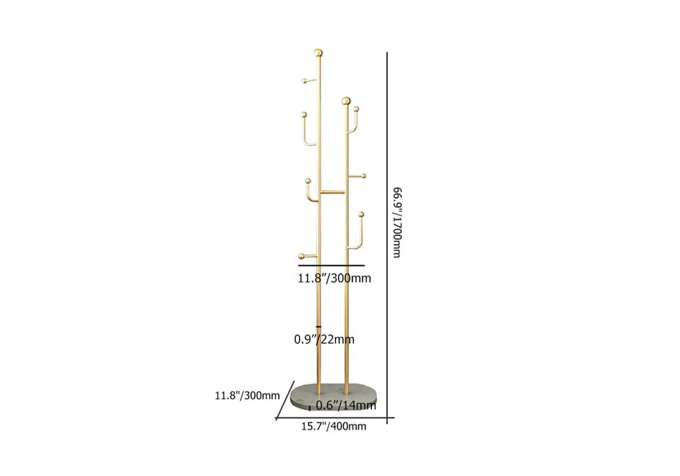 HMR - Standing Coat Rack with 7 Hooks
