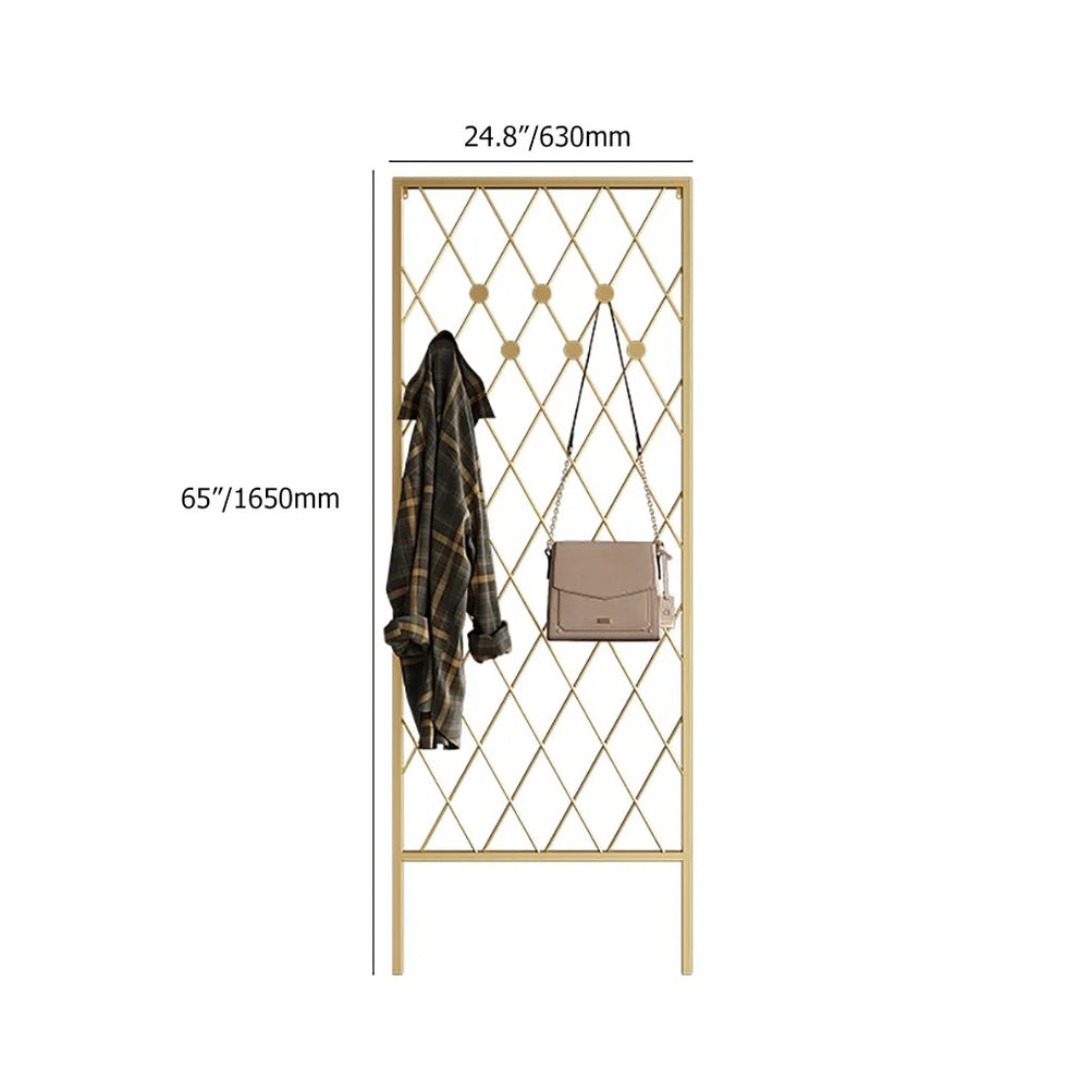 HMR - Entryway Wall Mounted Corner Coat Rack with Hooks in Gold