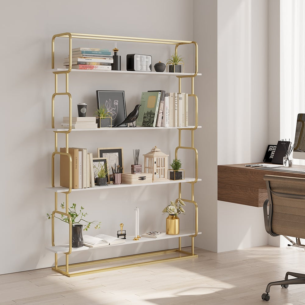 HMR - Modern Freestanding 32" Etagere Bookshelf