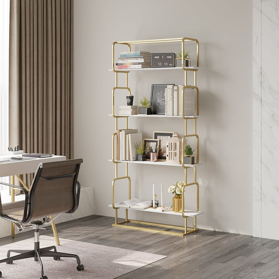 HMR - Modern Freestanding 32" Etagere Bookshelf