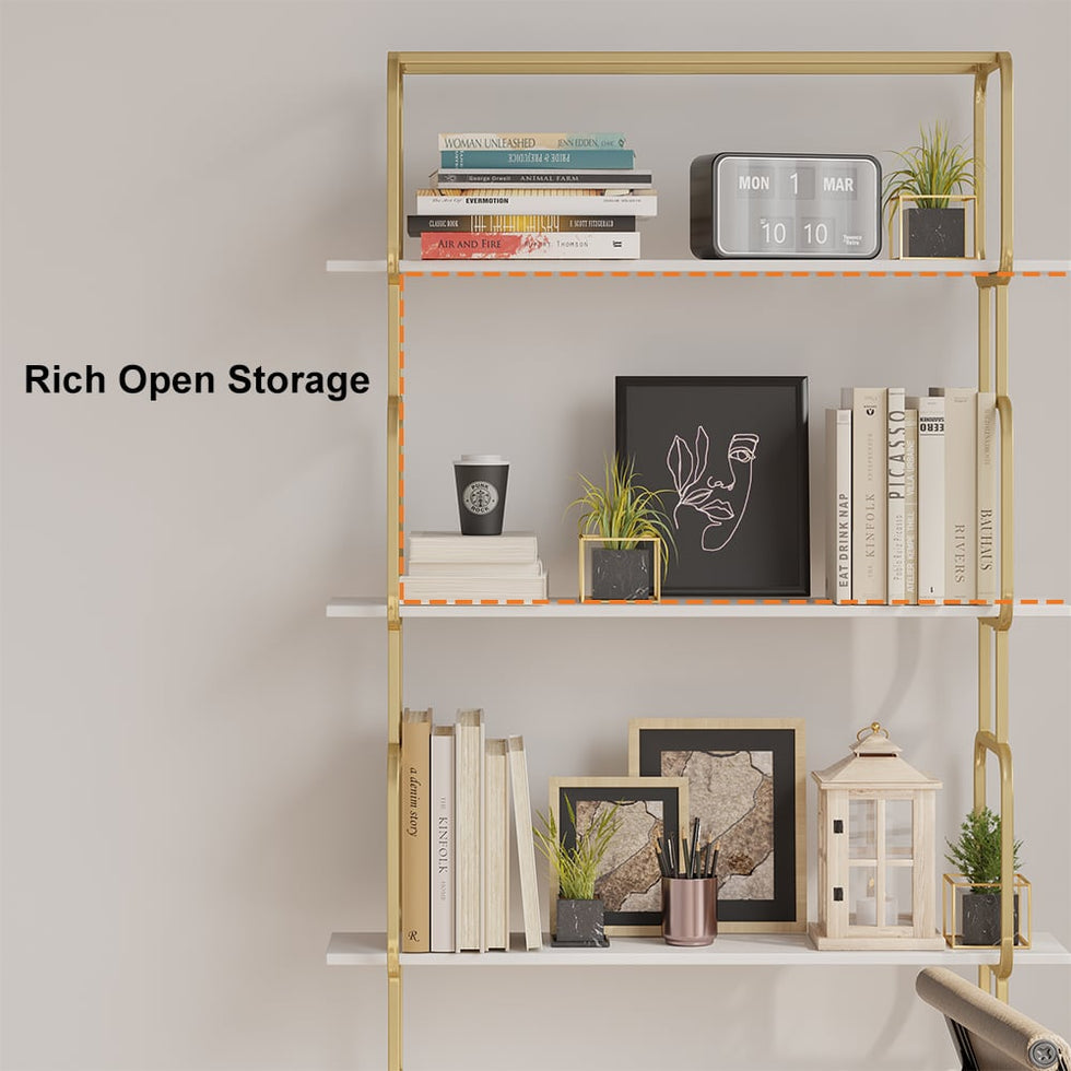 HMR - Modern Freestanding 32" Etagere Bookshelf