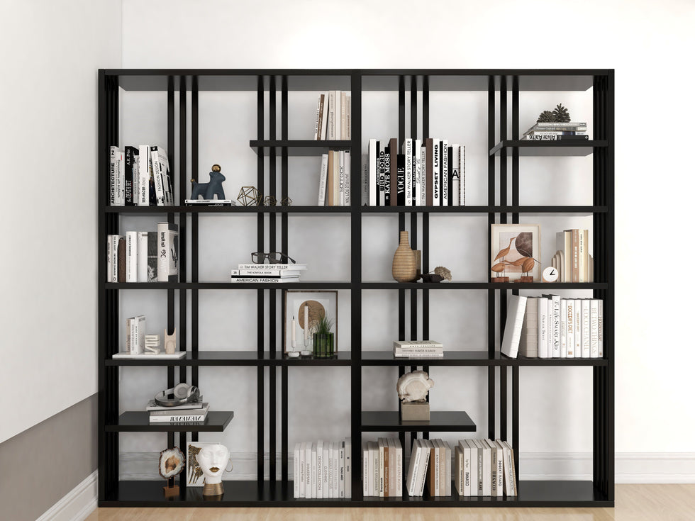 HMR - Modern Etagere Bookshelf with 6-Shelf