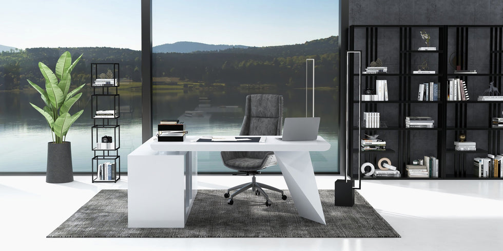 HMR - Modern Etagere Bookshelf with 6-Shelf