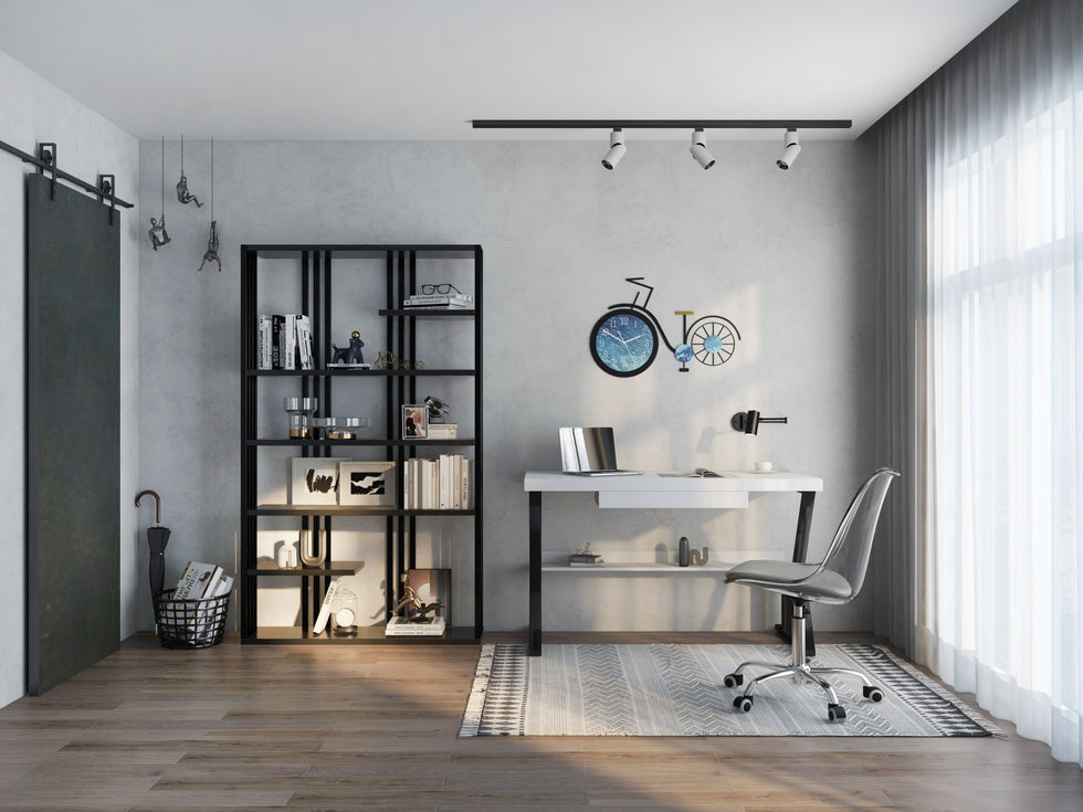 HMR - Modern Etagere Bookshelf with 6-Shelf