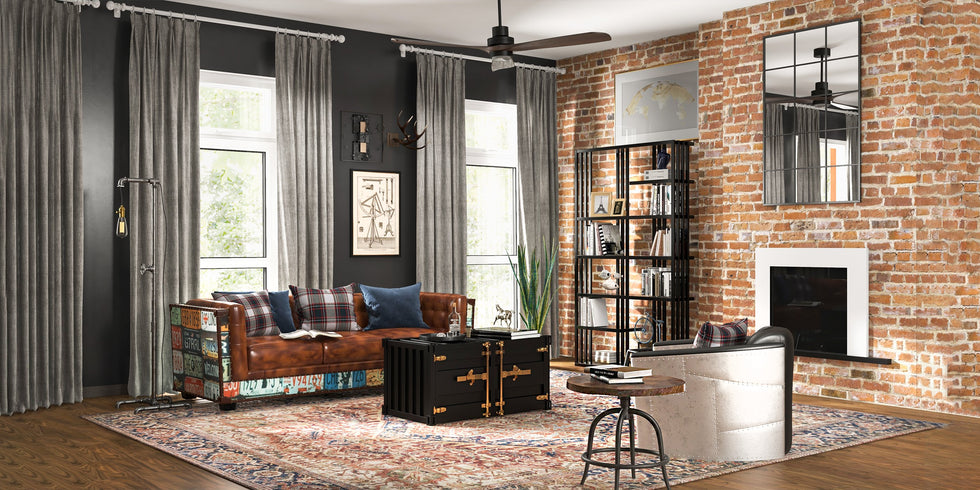 HMR - Modern Etagere Bookshelf with 6-Shelf