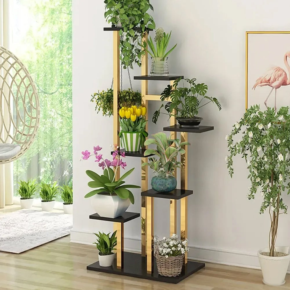 HMR - Modern 59" Ladder 7-Tiered Plant Stand