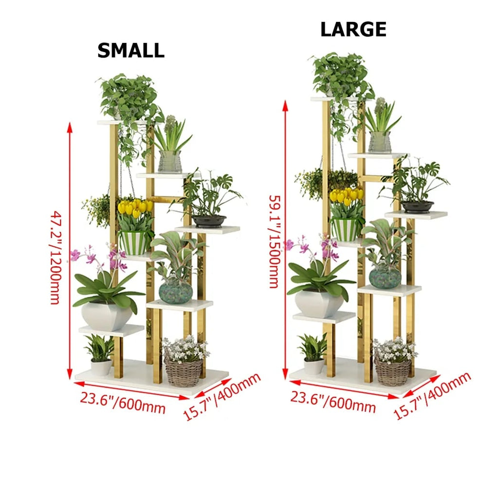 HMR - Modern 59" Ladder 7-Tiered Plant Stand