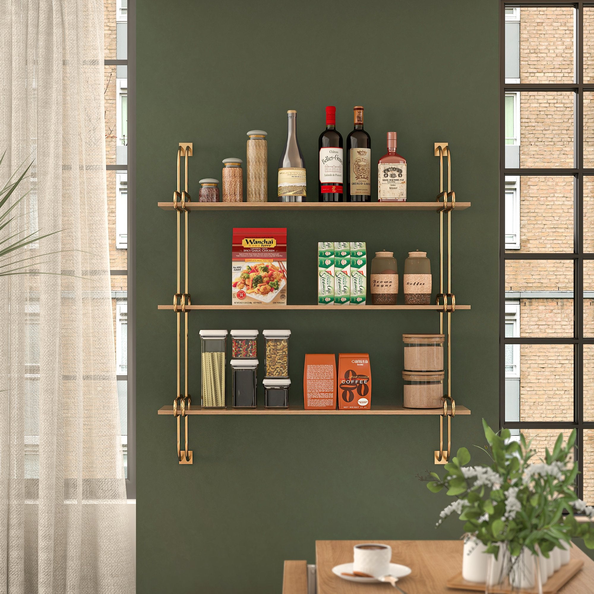HMR - Luxury 3-Tier 39" Floating Shelves Wall Shelf