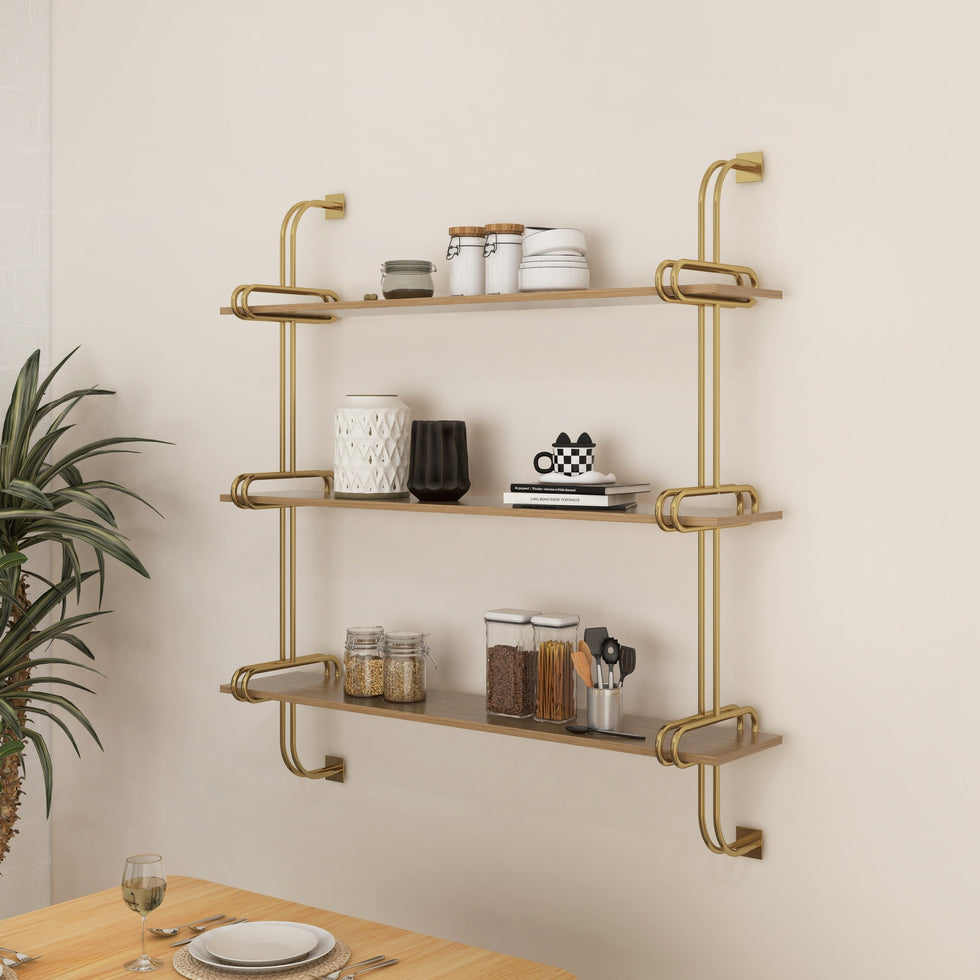 HMR - Luxury 3-Tier 39" Floating Shelves Wall Shelf