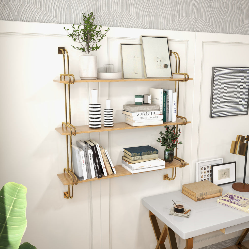 HMR - Luxury 3-Tier 39" Floating Shelves Wall Shelf