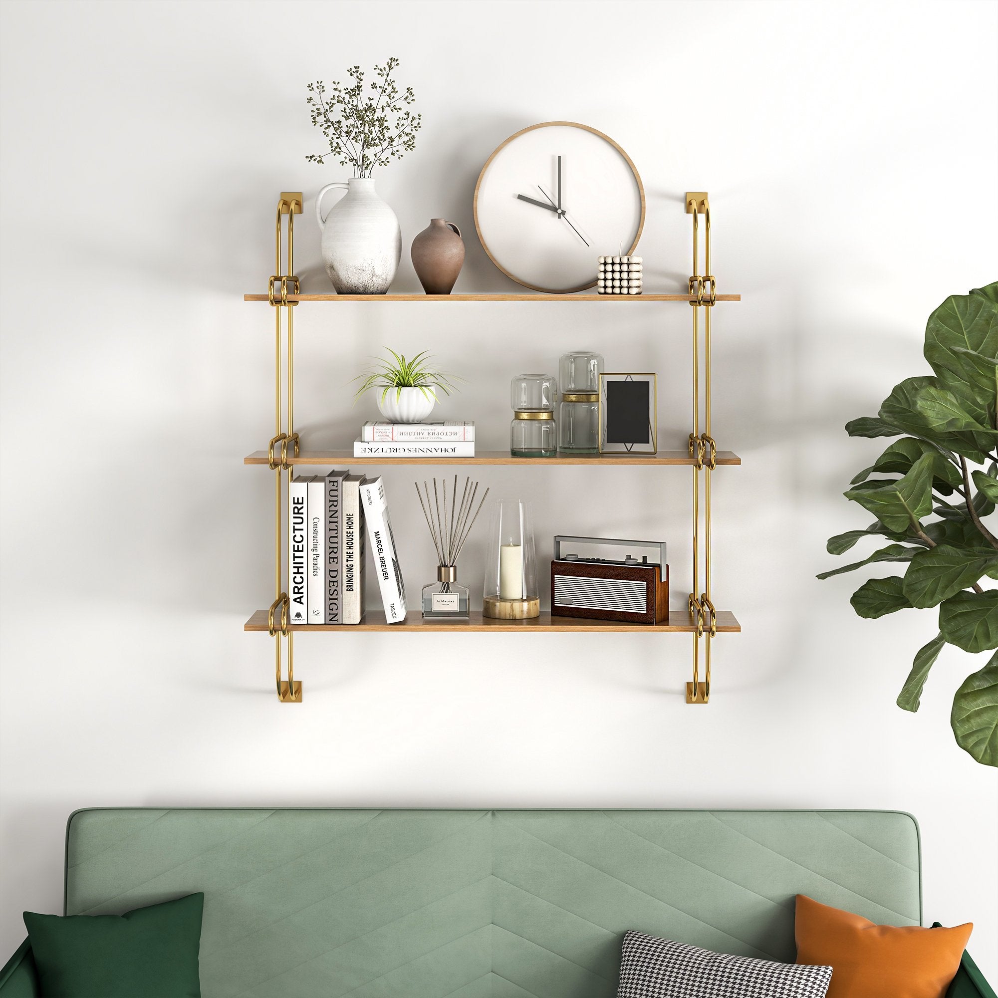 HMR - Luxury 3-Tier 39" Floating Shelves Wall Shelf