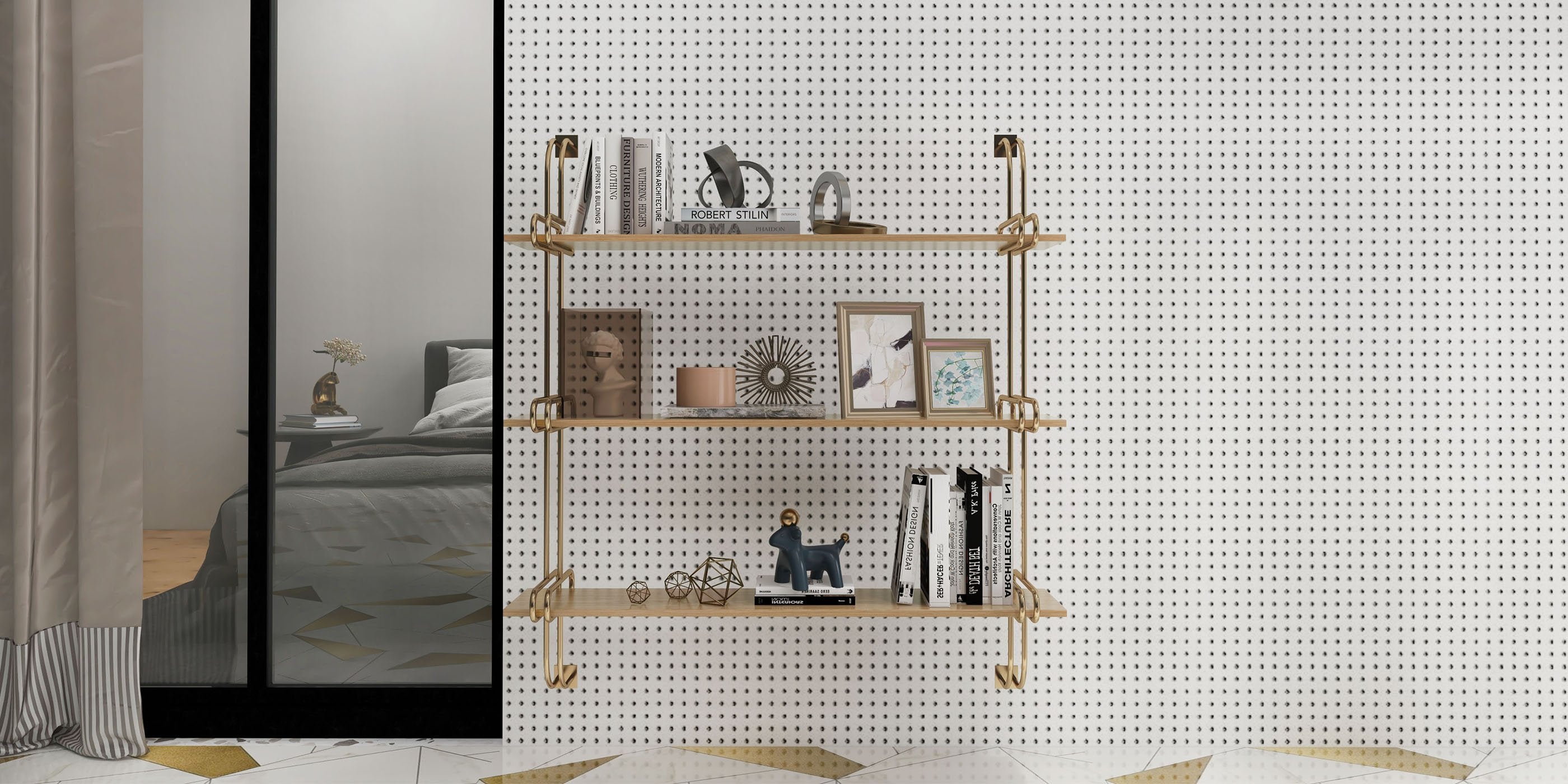 HMR - Luxury 3-Tier 39" Floating Shelves Wall Shelf