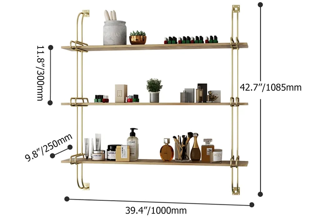 HMR - Luxury 3-Tier 39" Floating Shelves Wall Shelf