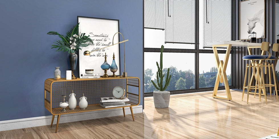 HMR - Modern Mesh Standing 20" Etagere Bookshelf